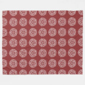 Cranberry Mandala Fleecedecke (Vorderseite (Horizontal))