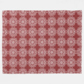 Cranberry Mandala Fleecedecke (Vorderseite (Horizontal))