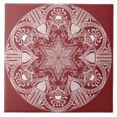 Cranberry Mandala Fliese (Vorderseite)
