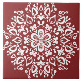 Cranberry Mandala Fliese (Vorderseite)