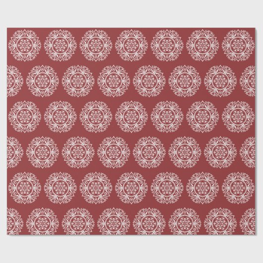Cranberry Mandala Geschenkpapier (Flach)