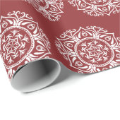 Cranberry Mandala Geschenkpapier (Rolleneckpunkt)