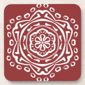 Cranberry Mandala Getränkeuntersetzer (Vorderseite)