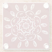 Cranberry Mandala Glasuntersetzer (Rückseite)