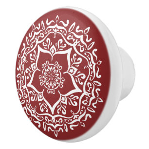 Cranberry Mandala Keramikknauf
