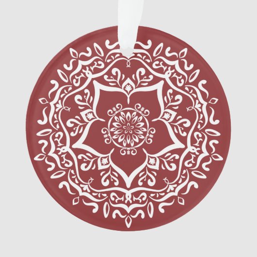Cranberry Mandala Ornament (Vorderseite)