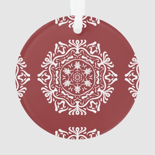 Cranberry Mandala Ornament (Rückseite)