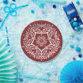 Cranberry Mandala Pappteller (Party)