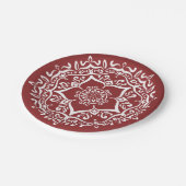 Cranberry Mandala Pappteller (Schrägansicht)