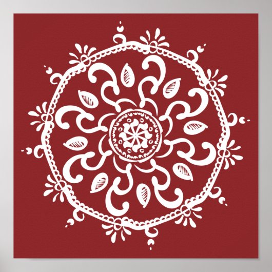 Cranberry Mandala Poster (Vorne)