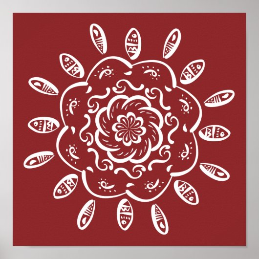 Cranberry Mandala Poster (Vorne)