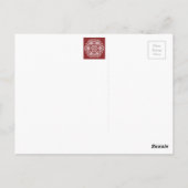 Cranberry Mandala Postkarte (Rückseite)