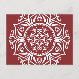 Cranberry Mandala Postkarte
