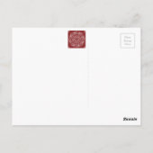 Cranberry Mandala Postkarte (Rückseite)