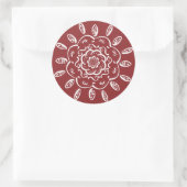 Cranberry Mandala Runder Aufkleber (Tasche)