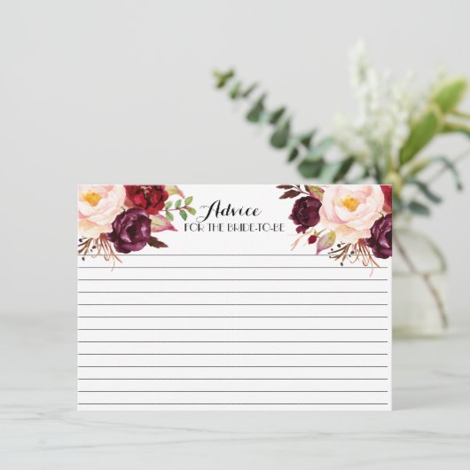 Cranberry, Marsala, Schöne Blumenberater Karten (Stehend Vorderseite)