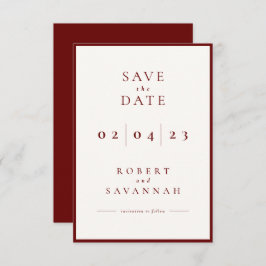 Cranberry Minimalistisch Save the Date Karte