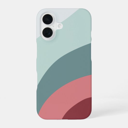 Cranberry & Mint Boho Farbdurchsatz iPhone 16 Hülle (Rückseite)