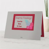 Cranberry Moderne Weihnachtskarte Karte (Rückseite)