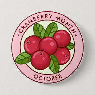 Cranberry Monat Oktober Button