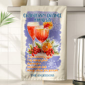 Cranberry Orange Mimosa Weihnachtscocktail Rezept Geschirrtuch
