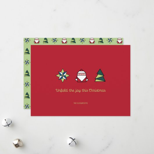 Cranberry Origami Weihnachten (Vorderseite/Rückseite Beispiel)