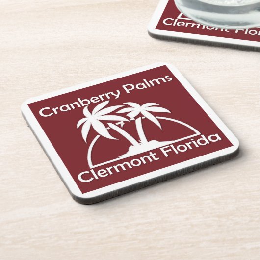 Cranberry Palms Coasters Getränkeuntersetzer (Linke Seite)