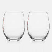 Cranberry Palms Stemless Wine Glasses Weinglas Ohne Stiel (Links)