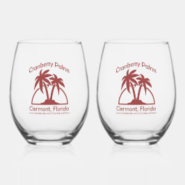 Cranberry Palms Stiellose Weingläser Weinglas Ohne Stiel