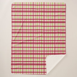 Cranberry Plaid Sherpadecke