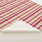 Cranberry Plaid Sherpadecke (3/4)