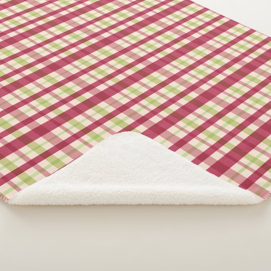 Cranberry Plaid  Sherpadecke (3/4)