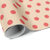 Cranberry Punkts Wrapping Paper Geschenkpapier (Rolleneckpunkt)