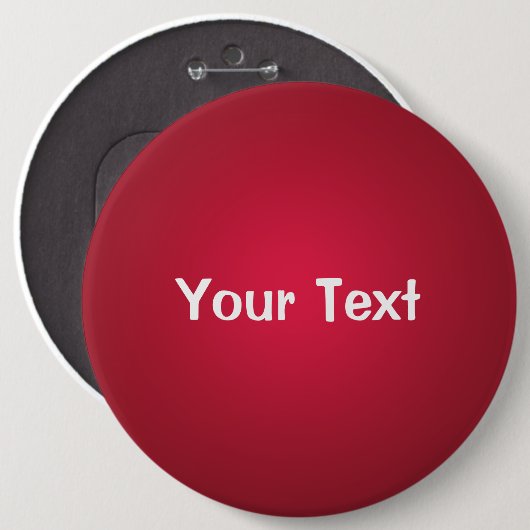 Cranberry Red 6" Vorlage für benutzerdefinierte Te Button (Vorne & Hinten)