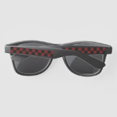 Cranberry Red and Black Checkerboard Pattern (Rückseite)