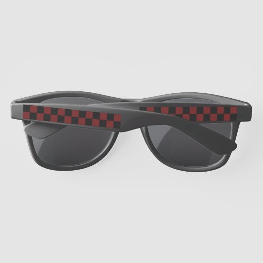 Cranberry Red and Black Checkerboard Pattern (Rückseite)