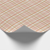 Cranberry Red and Charcoal Fine Tartan Geschenkpapier (Ecke)