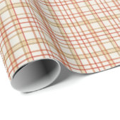 Cranberry Red and Charcoal Fine Tartan Geschenkpapier (Rolleneckpunkt)