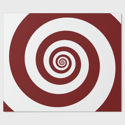Cranberry Red and White Swirl Geschenkpapier (Flach)