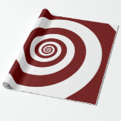 Cranberry Red and White Swirl Geschenkpapier (Ungerollt)