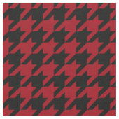 Cranberry Red Black Hahnentrittmuster Muster #2M Stoff (Nahaufnahme)