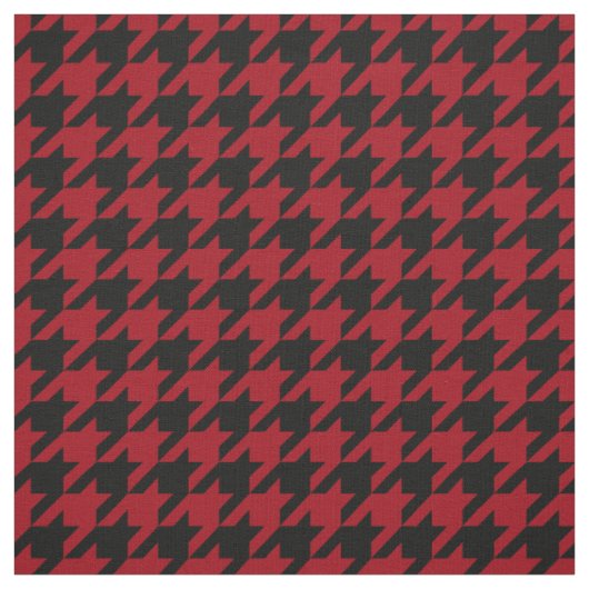 Cranberry Red Black Hahnentrittmuster Muster #2M Stoff (Muster)