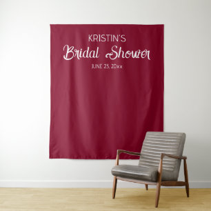 Cranberry Red Brautparty Foto Hintergrund Wandteppich