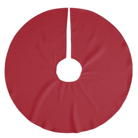 Cranberry Red Brushed Polyester Tree Skirt Weihnachtsbaumdecke (Vorderseite)