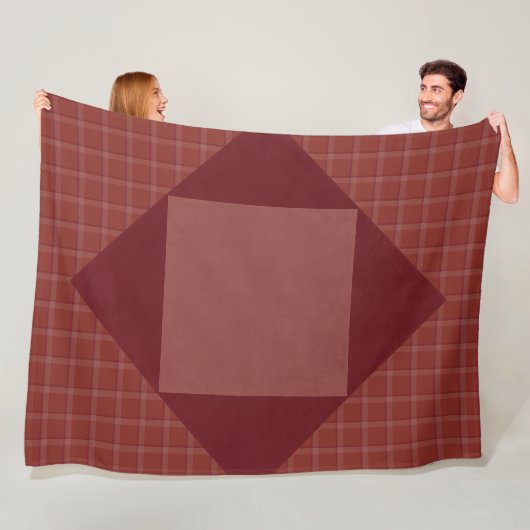 CRANBERRY RED FALL KARIERT PATTERN FLEECEDECKE (Beispiel)