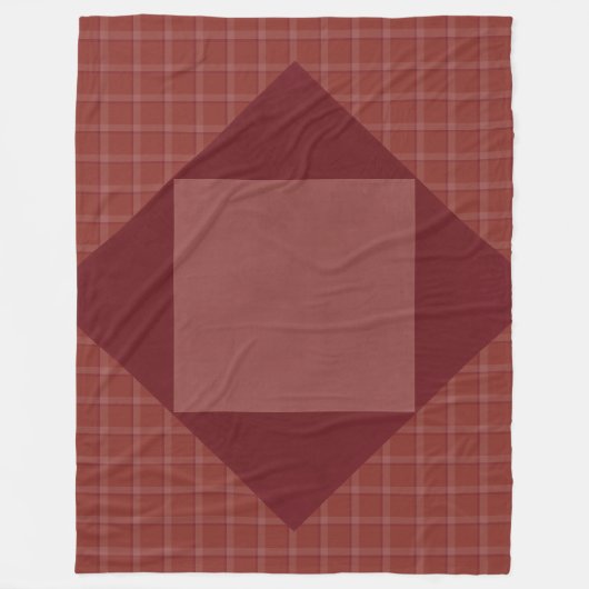 CRANBERRY RED FALL KARIERT PATTERN FLEECEDECKE (Vorderseite)