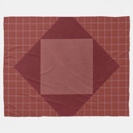 CRANBERRY RED FALL KARIERT PATTERN FLEECEDECKE (Vorderseite (Horizontal))