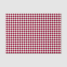 Cranberry Red Gingham Kariert Rustikaler Urlaub Seidenpapier