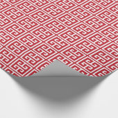 Cranberry Red Greece Schlüsselmuster Geschenkpapier (Ecke)