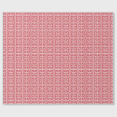 Cranberry Red Greece Schlüsselmuster Geschenkpapier (Flach)